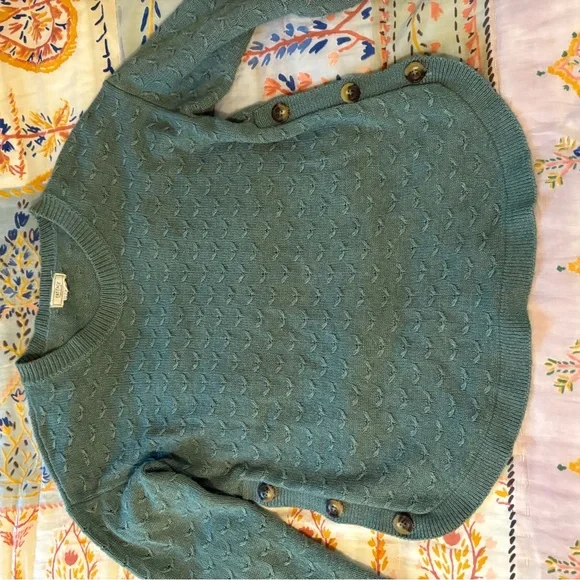 Fat face Emmy knit jumper green Button-Detail Women's Sweater - Picture 5 of 9